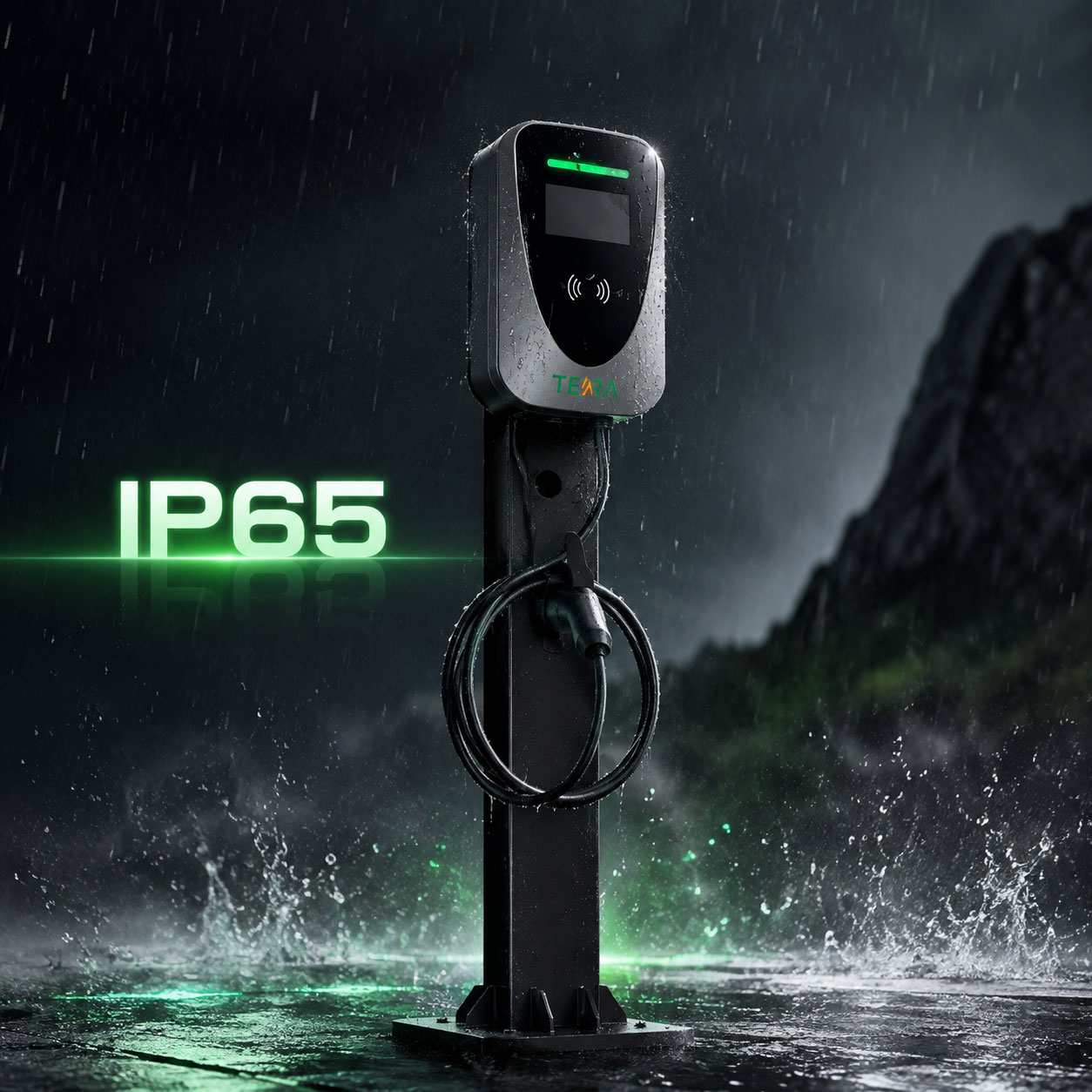 Trạm sạc ô tô điện TERA đạt chuẩn bảo vệ IP65