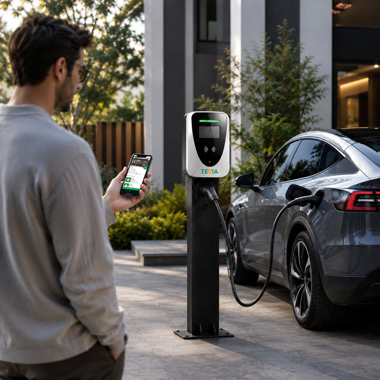 Ứng dụng TERA Green quản lý trạm sạc từ xa