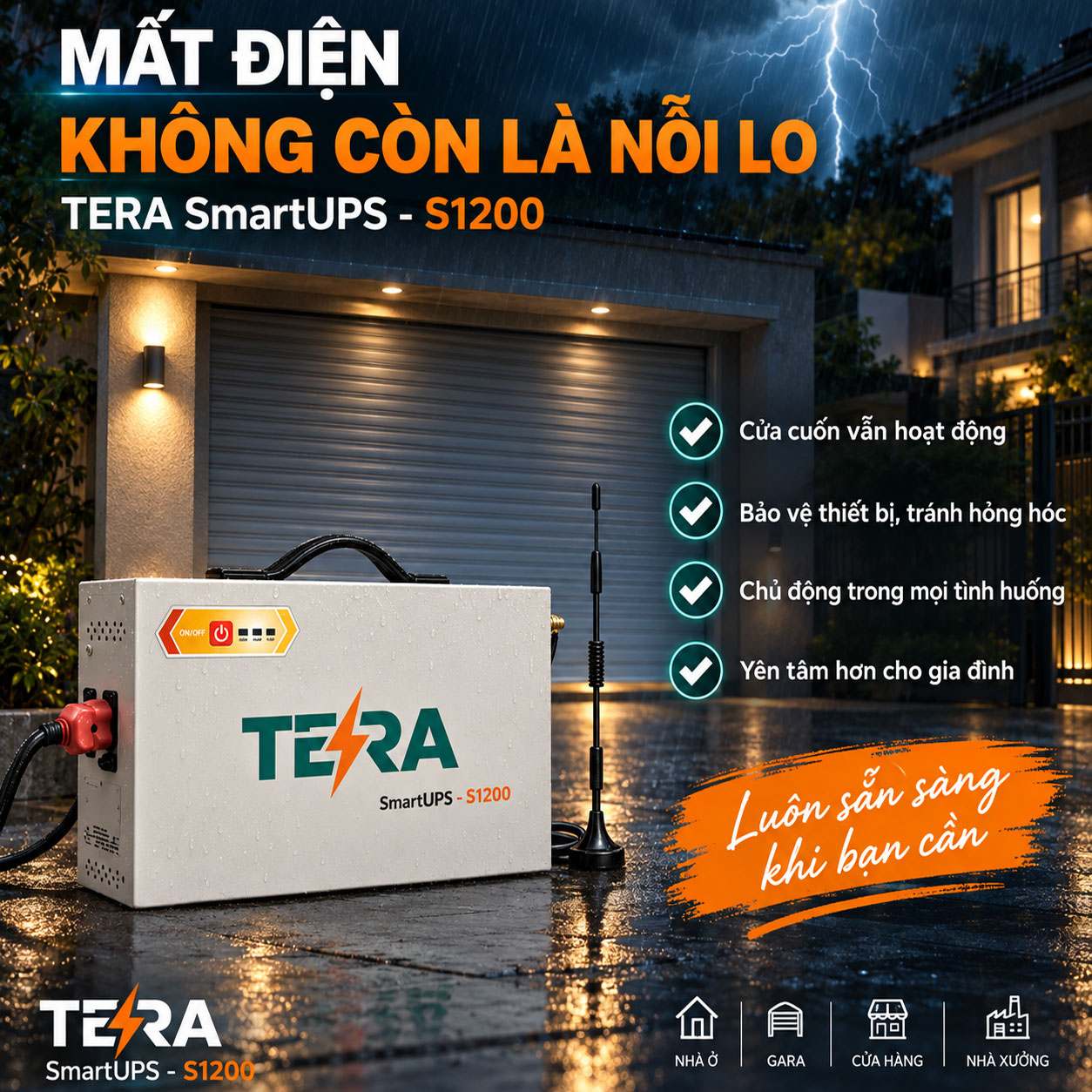 Cổng sạc TERA tích hợp QR định danh